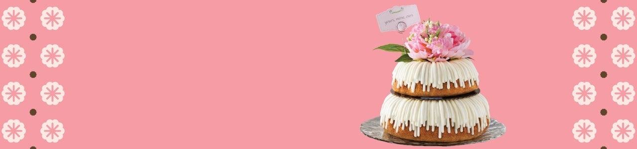 Weddings - your day, your cake featuring a Tiered Yours, Mine, Ours Bundt Cake with Drizzle Frosting
